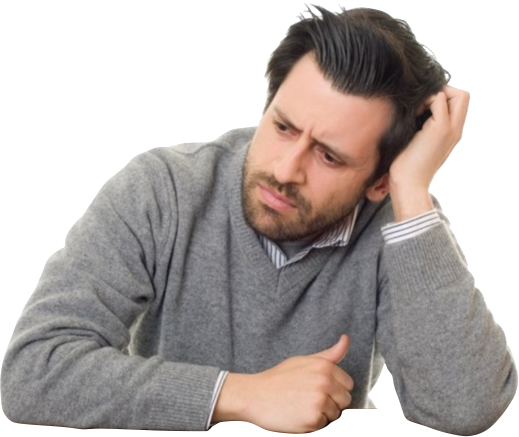 hombre preocupado